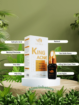 Serum Trị Mụn Cao Cấp King Acne 3 in 1 Venra – Hũ 10ml 2